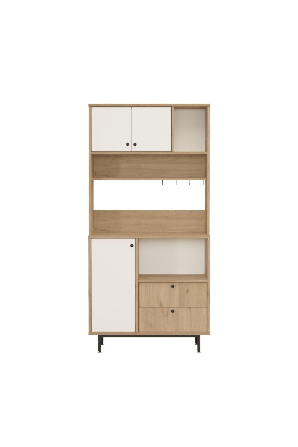Latte Série Marron Angle Multifonction Armoire Cuisine Armoire Panier-Blanc LAT4-SW