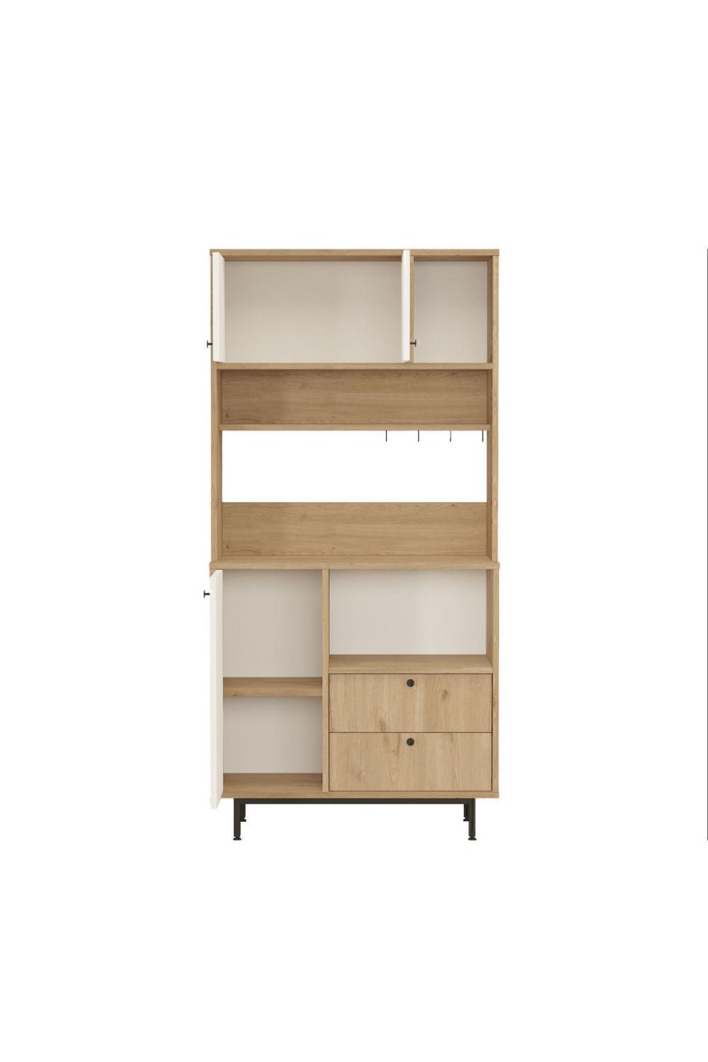 Latte Série Marron Angle Multifonction Armoire Cuisine Armoire Panier-Blanc LAT4-SW