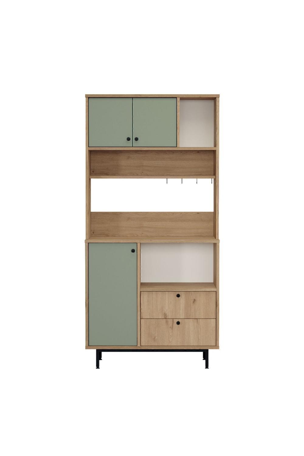 Latte Série Marron Angle Multifonction Armoire Cuisine Armoire Panier-Ihlamur Yeşili LAT4-SY