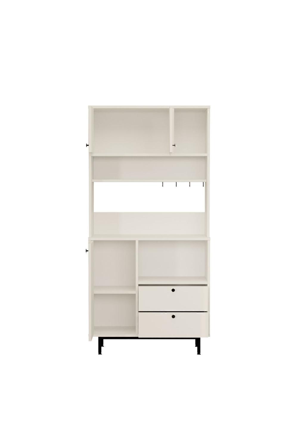 Latte Série Marron Angle Multifonction Armoire Cuisine Armoire Blanc LAT4-W