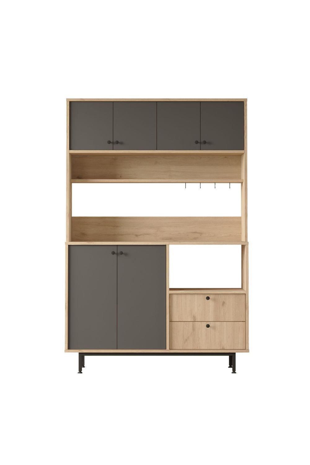 Latte Série Marron Angle Multifonction Armoire Cuisine Armoire Panier-Anthracite LAT5-SA