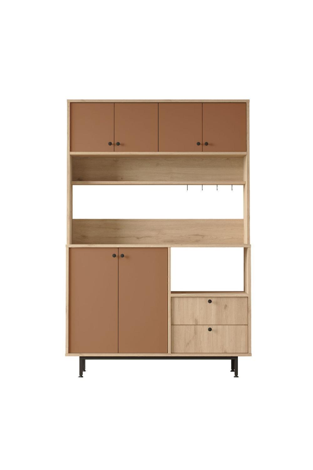 Latte Série Marron Angle Multifonction Armoire Cuisine Armoire Panier-Kiremit LAT5-SK