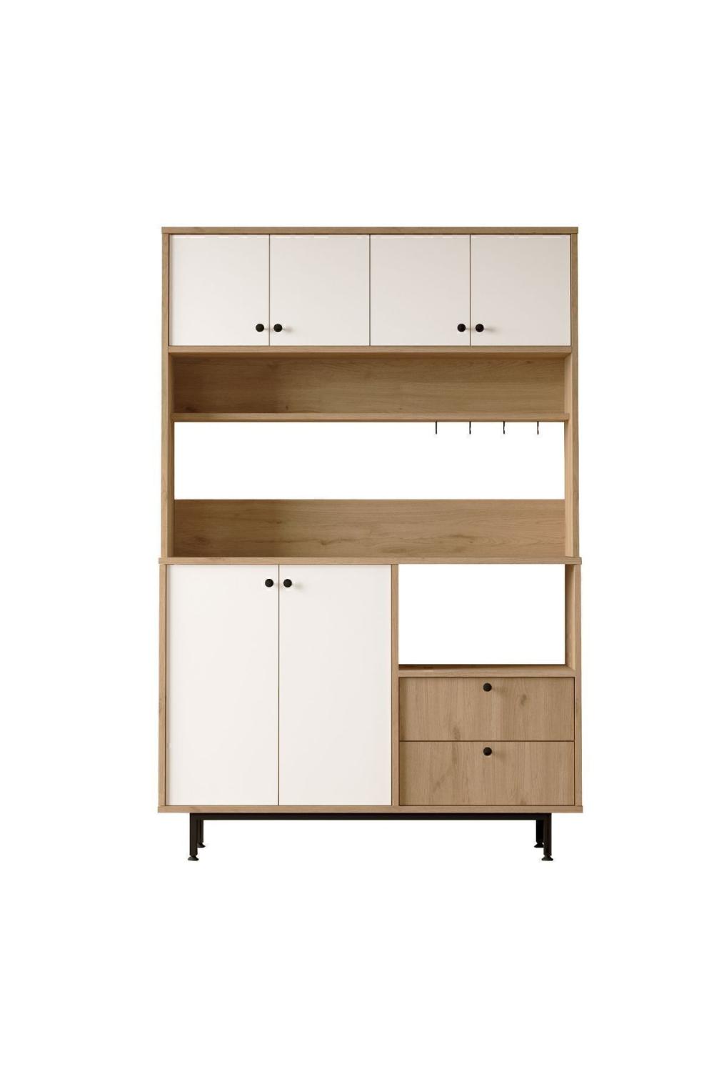 Latte Série Marron Angle Multifonction Armoire Cuisine Armoire Panier-Blanc LAT5-SW