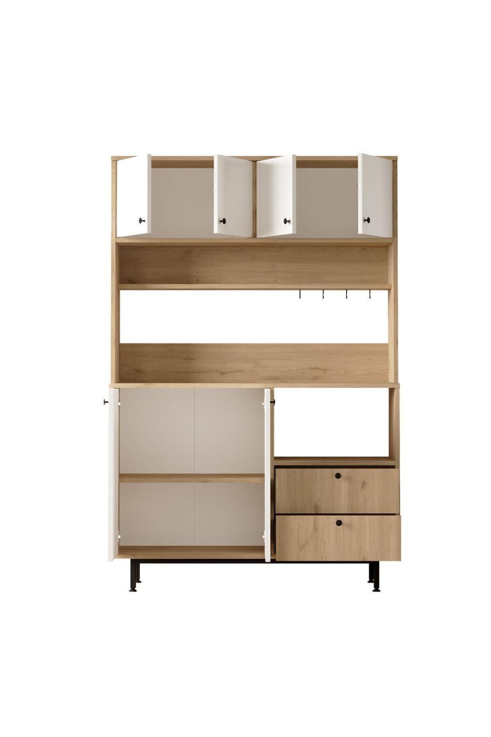 Latte Série Marron Angle Multifonction Armoire Cuisine Armoire Panier-Blanc LAT5-SW