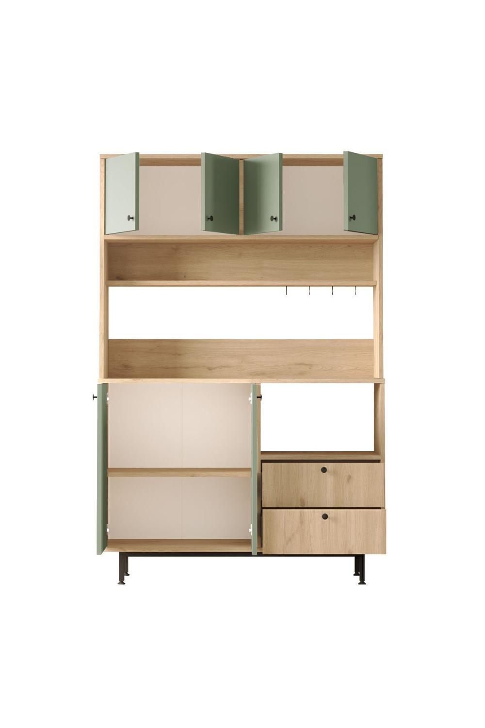 Latte Série Marron Angle Multifonction Armoire Cuisine Armoire Panier-Ihlamur Yeşili LAT5-SY