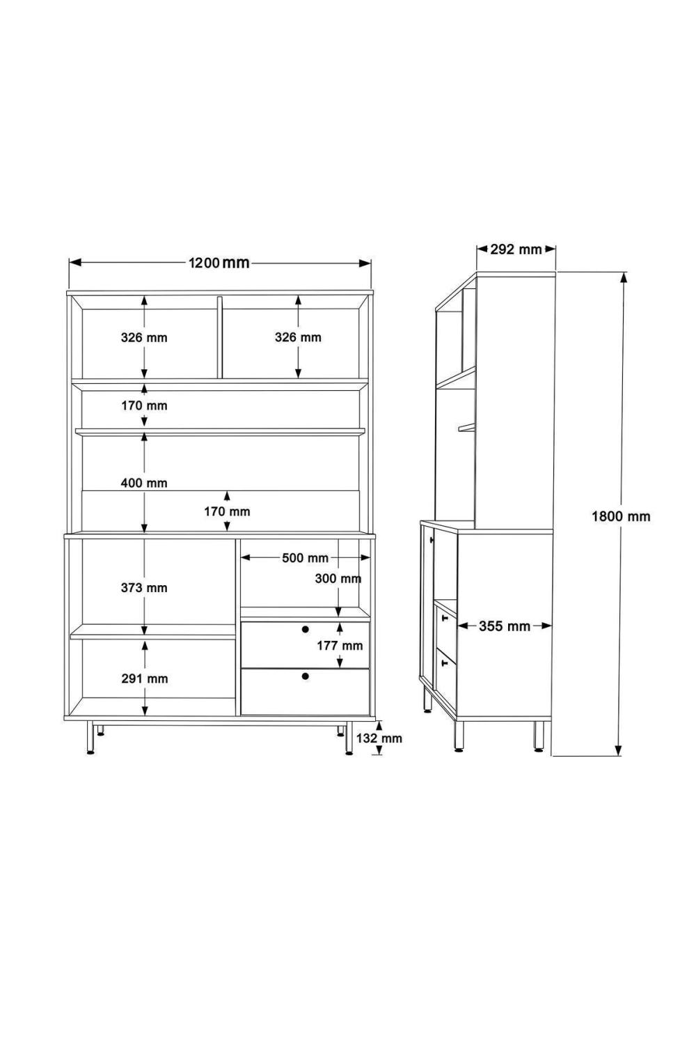 Latte Série Marron Angle Multifonction Armoire Cuisine Armoire Panier-Ihlamur Yeşili LAT5-SY