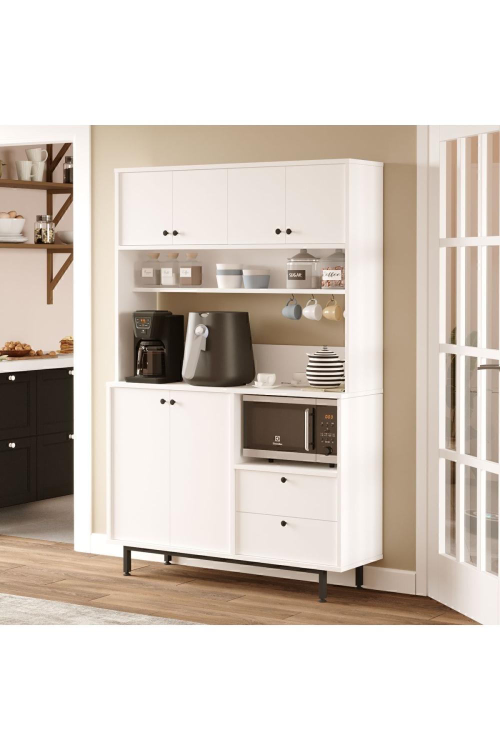 Latte Série Marron Angle Multifonction Armoire Cuisine Armoire Blanc LAT5-W