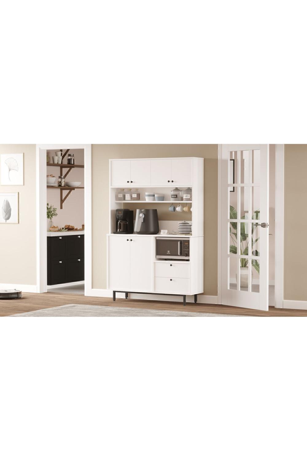 Latte Série Marron Angle Multifonction Armoire Cuisine Armoire Blanc LAT5-W