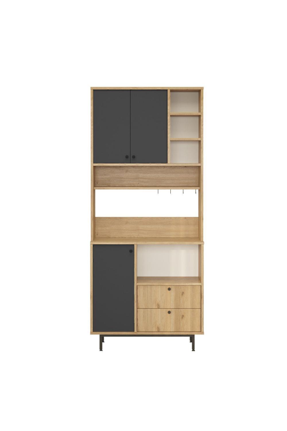 Latte Série Marron Angle Multifonction Armoire Cuisine Armoire Panier-Anthracite LAT6-SA