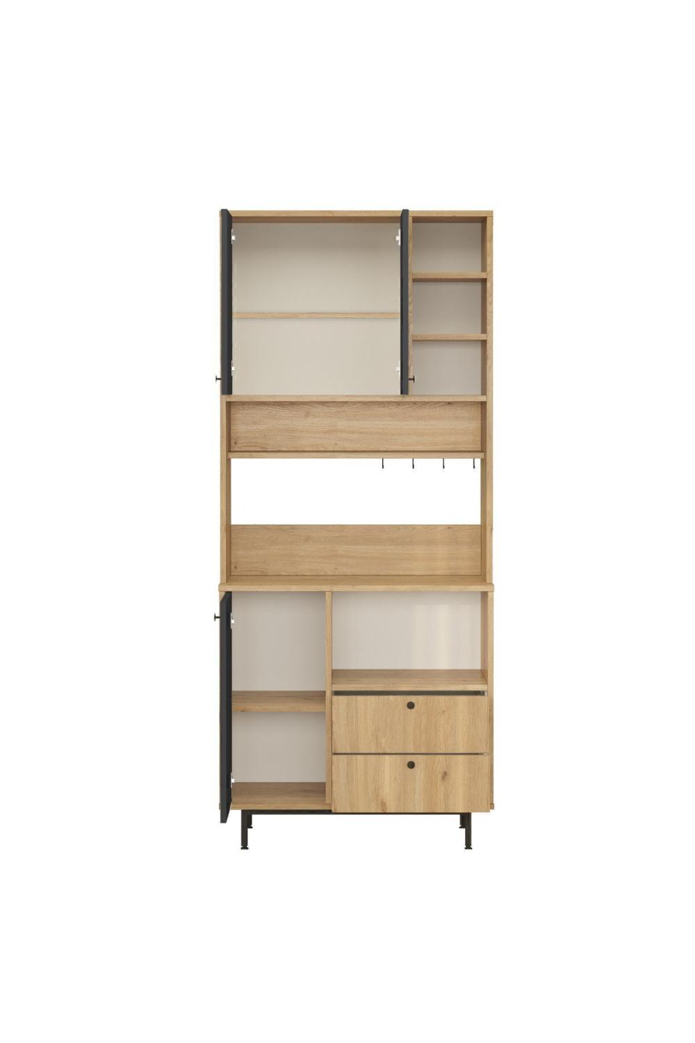 Latte Série Marron Angle Multifonction Armoire Cuisine Armoire Panier-Anthracite LAT6-SA