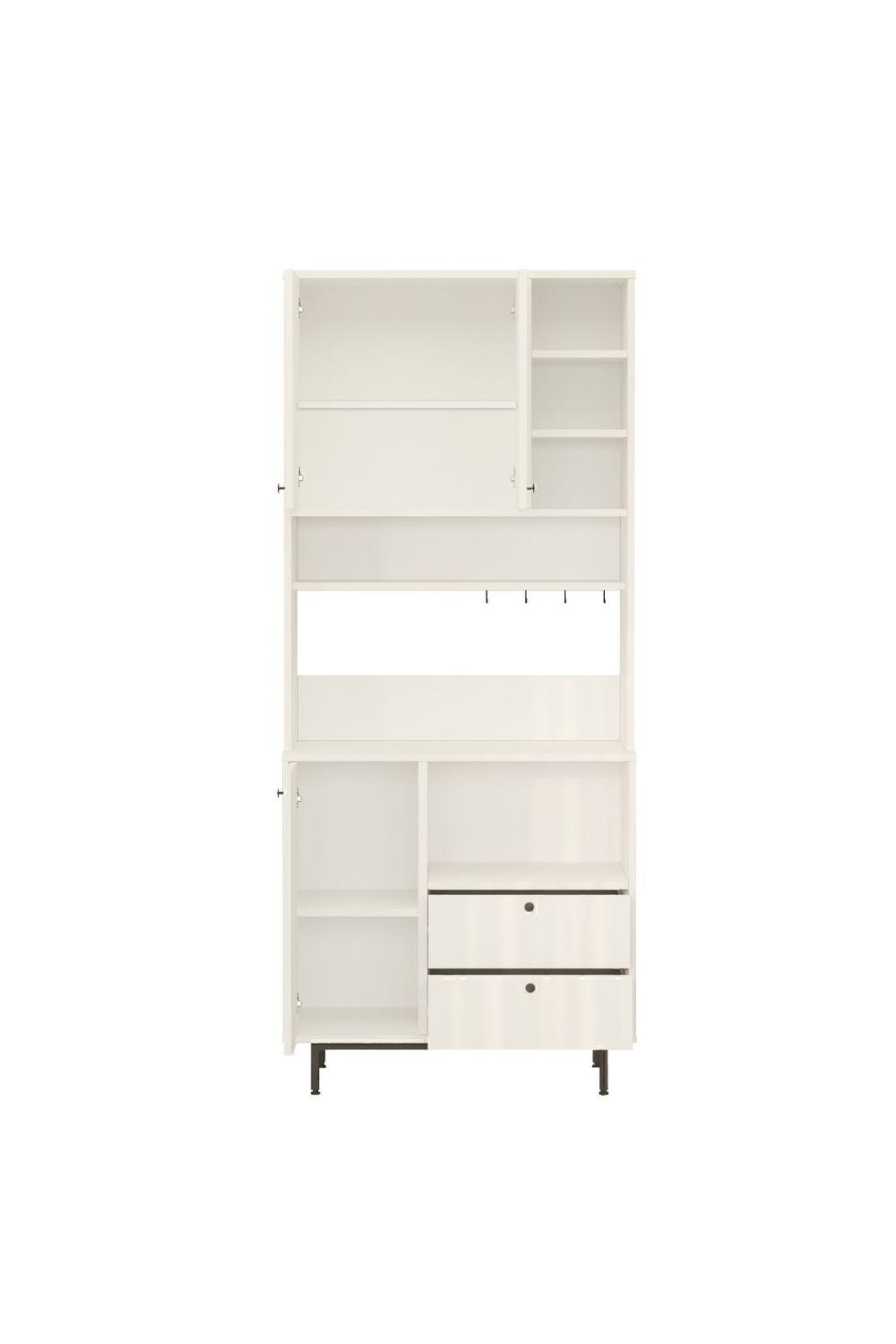 Latte Série Marron Angle Multifonction Armoire Cuisine Armoire Blanc LAT6-W