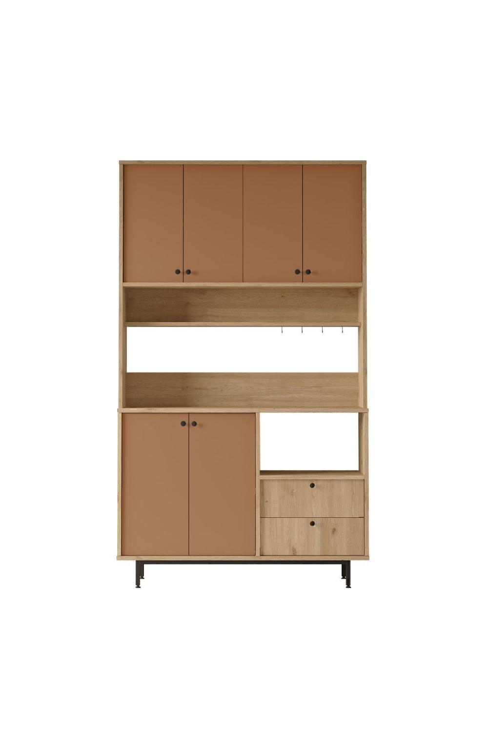 Latte Série Marron Angle Multifonction Armoire Cuisine Armoire Panier-Kiremit LAT7-SK