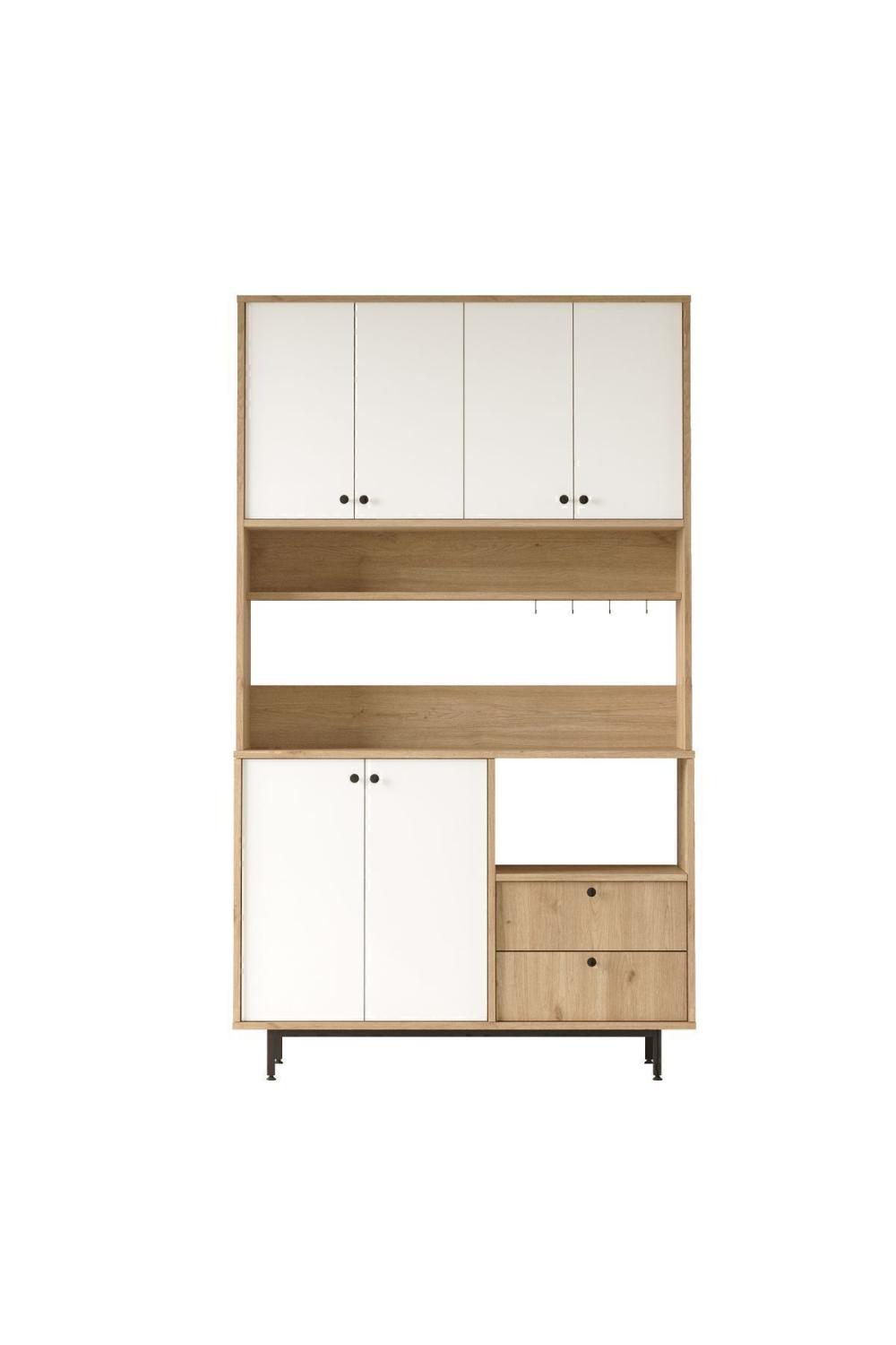 Latte Série Marron Angle Multifonction Armoire Cuisine Armoire Panier-Blanc LAT7-SW