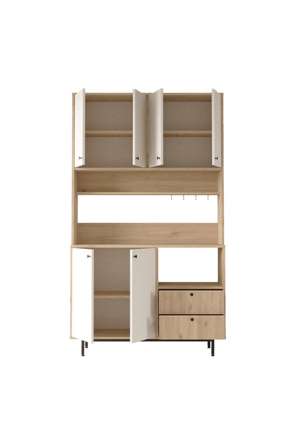 Latte Série Marron Angle Multifonction Armoire Cuisine Armoire Panier-Blanc LAT7-SW