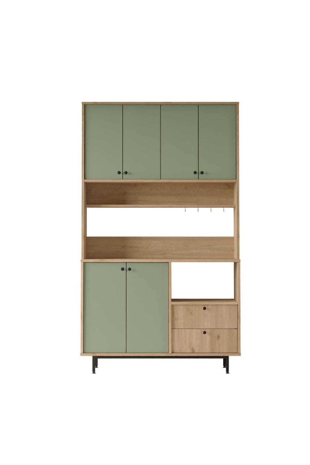Latte Série Marron Angle Multifonction Armoire Cuisine Armoire Panier-Ihlamur Yeşili LAT7-SY