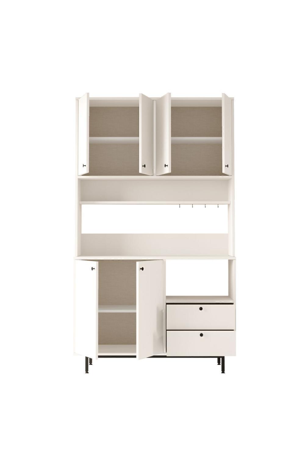 Latte Série Marron Angle Multifonction Armoire Cuisine Armoire Blanc LAT7-W