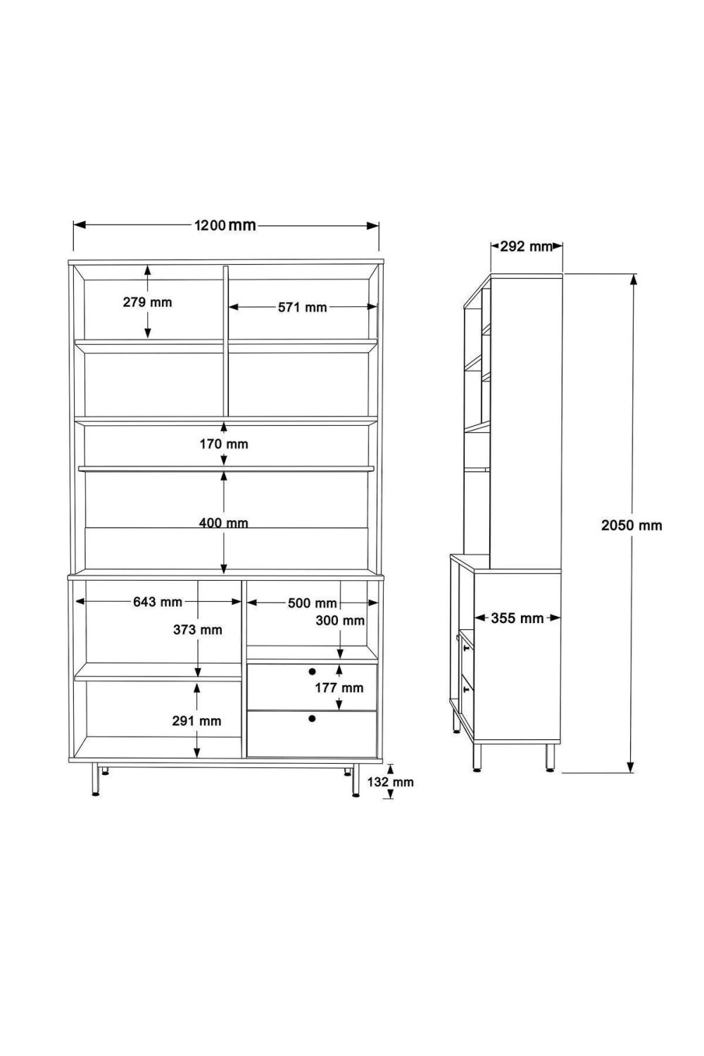 Latte Série Marron Angle Multifonction Armoire Cuisine Armoire Blanc LAT7-W