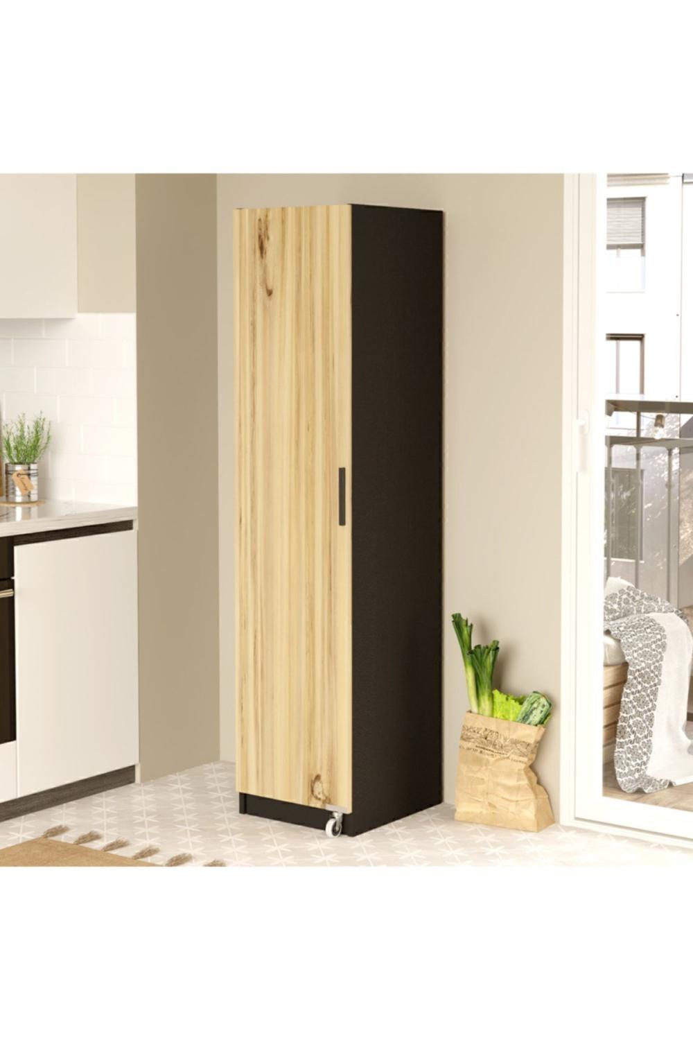 Lyon Multifonction Armoire Kiler Armoire Erzak Armoire Keçe-Noir LYO1-KL