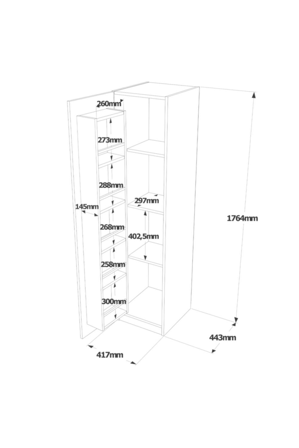 Lyon Multifonction Armoire Kiler Armoire Erzak Armoire Blanc LYO1-W