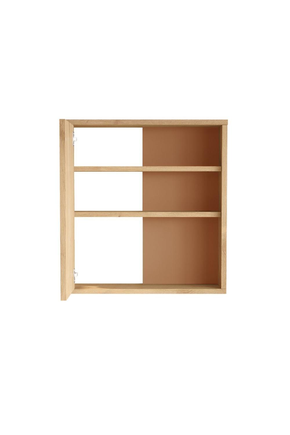 Marble Avec miroir Lavabo Üstü Salle de bain Armoire À étagères Avec portes 60cm Panier-Kiremit MAR1-SK