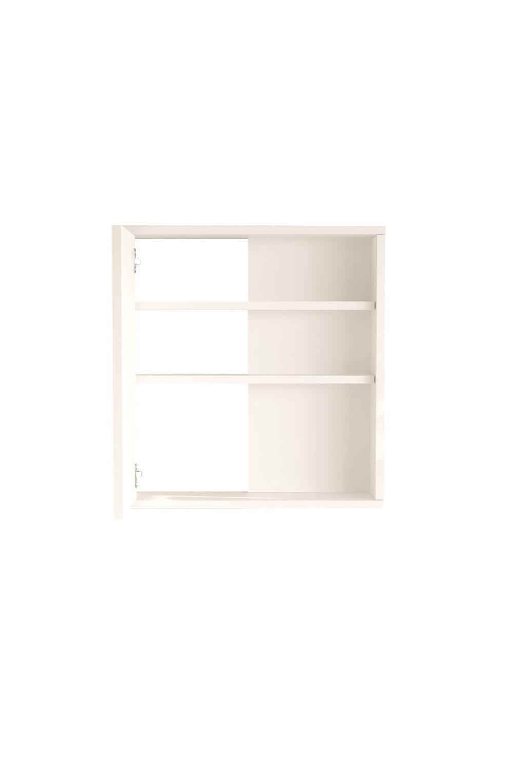 Meuble de Salle de Bain Marble avec Miroir et Étagères 60 cm – Blanc MAR1-W
