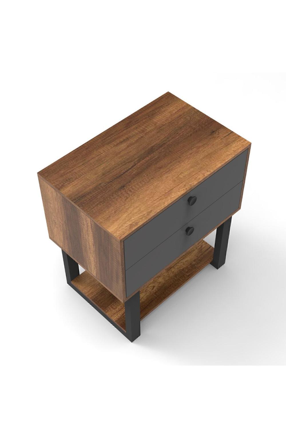 Meva C Bureau 2 Avec tiroirs Keson Métal Sur pieds Baroque-Anthracite MEV03-BA