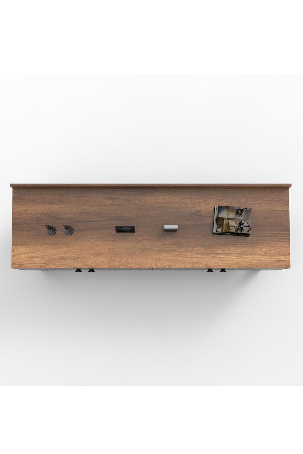 Meva D Bureau Konsol 4 Avec portes Métal Sur pieds Baroque-Anthracite MEV04-BA