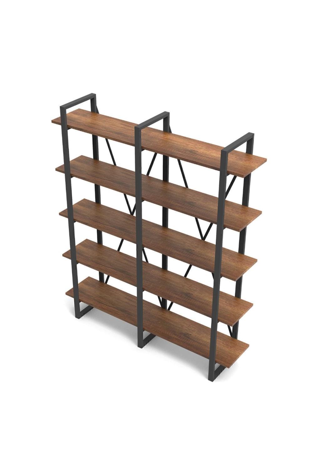 Meva E Bureau Bibliothèque 5 À étagères Métal Sur pieds Baroque MEV05-BA