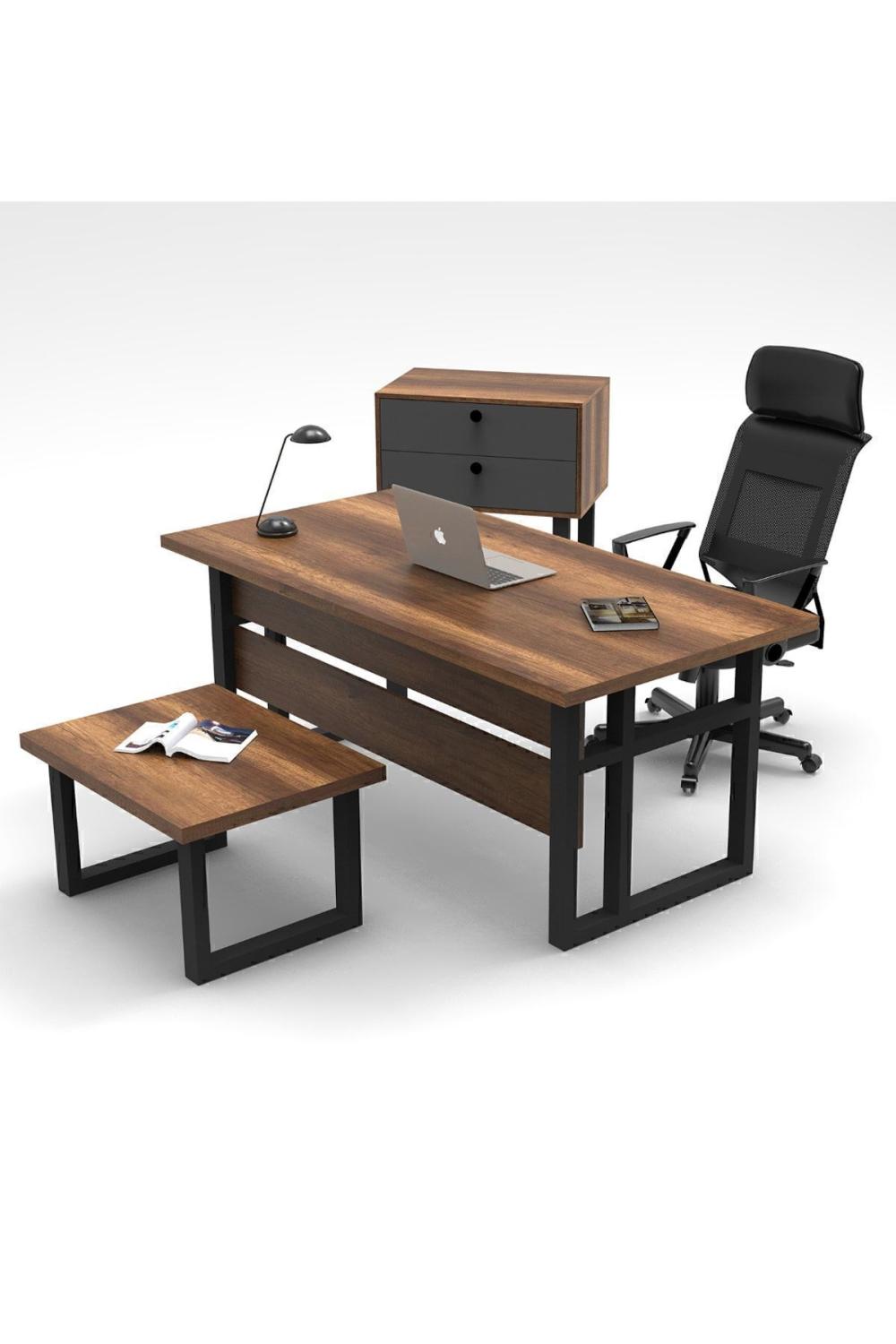 Meva Table Table basse Keson ABC Bureau Bureau Table Ensemble Baroque-Anthracite MEV08-BA
