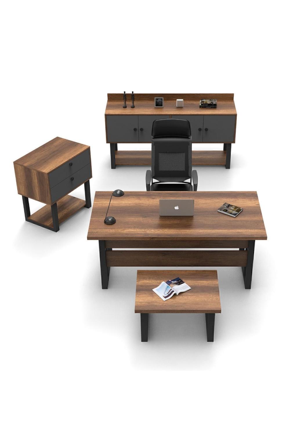 Meva ABCD Bureau Bureau Table Ensemble Baroque-Anthracite MEV09-BA