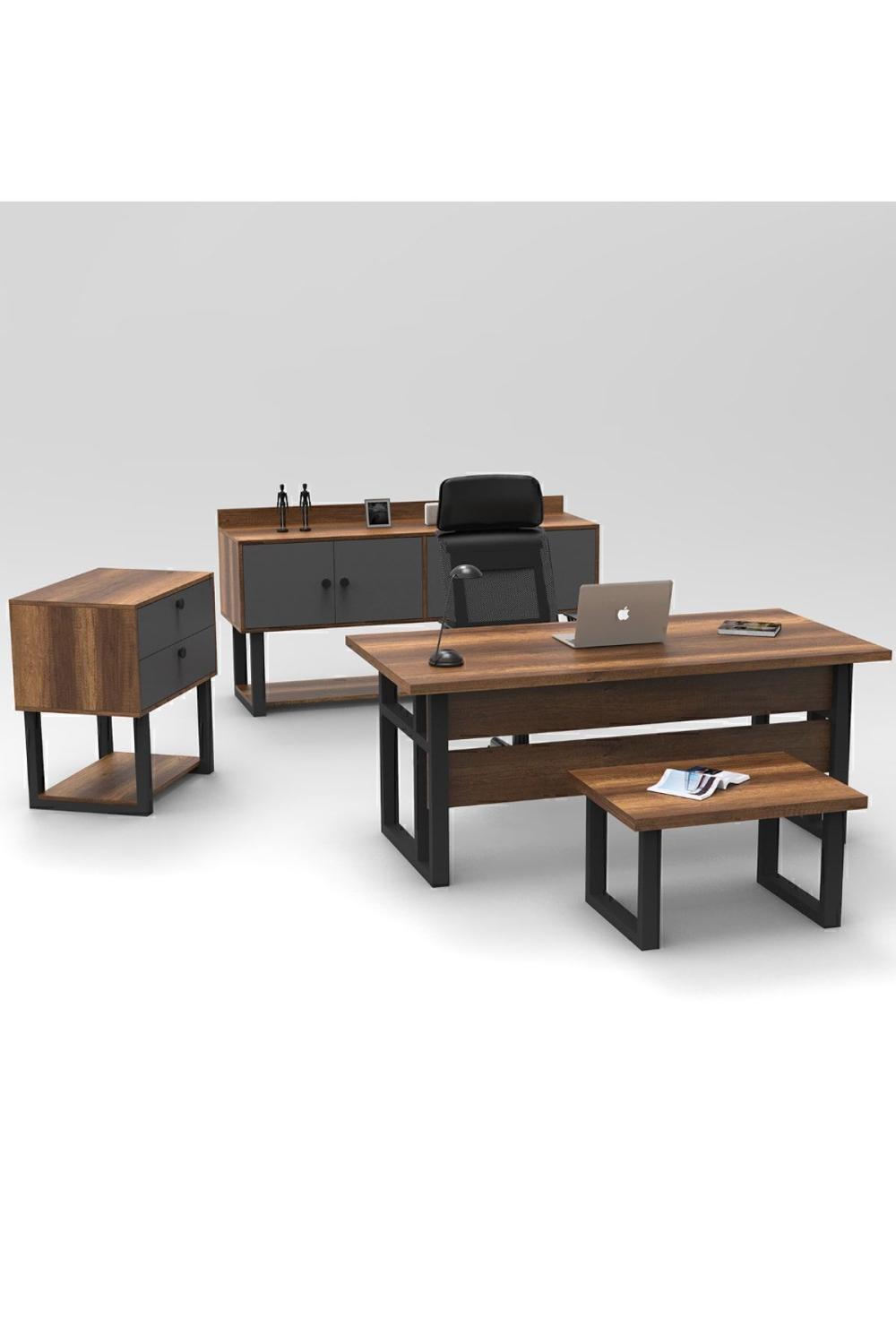 Meva ABCD Bureau Bureau Table Ensemble Baroque-Anthracite MEV09-BA
