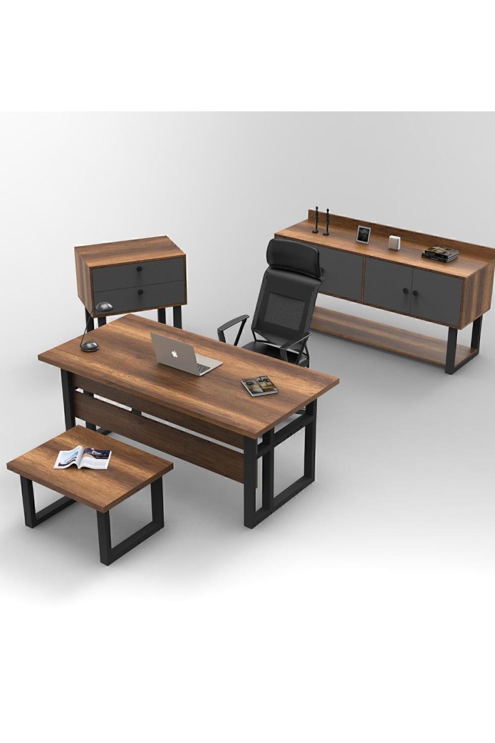 Meva ABCD Bureau Bureau Table Ensemble Baroque-Anthracite MEV09-BA