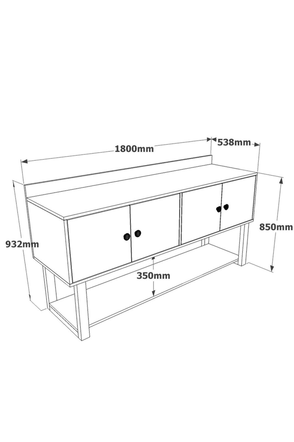 Meva ABCD Bureau Bureau Table Ensemble Baroque-Anthracite MEV09-BA