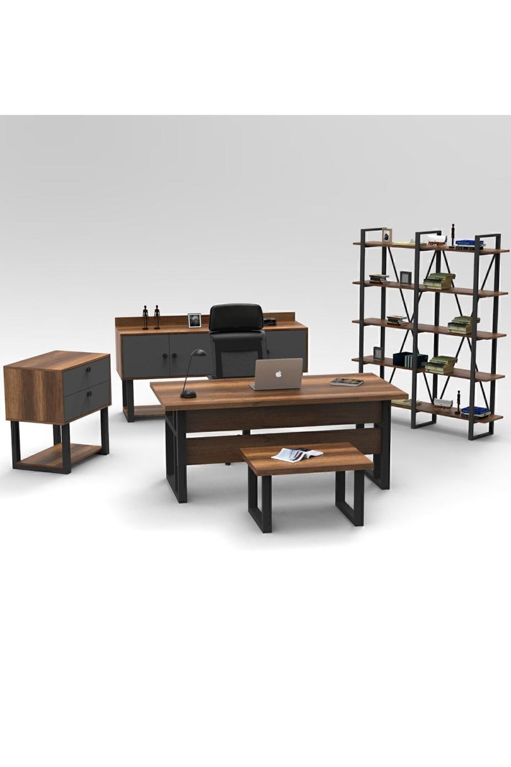 Meva ABCDE Bureau Bureau Table Ensemble Baroque-Anthracite MEV10-BA