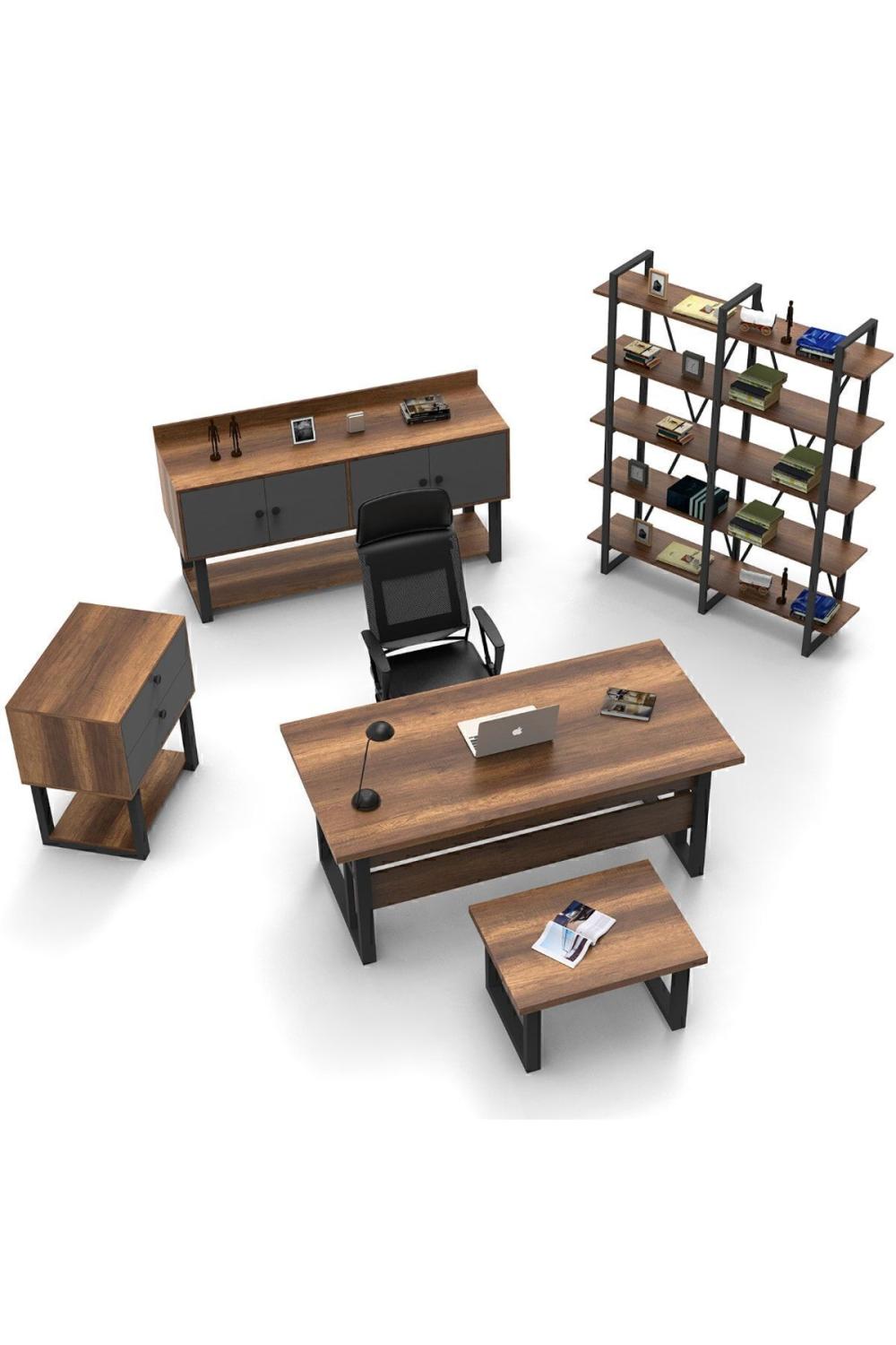 Meva ABCDE Bureau Bureau Table Ensemble Baroque-Anthracite MEV10-BA