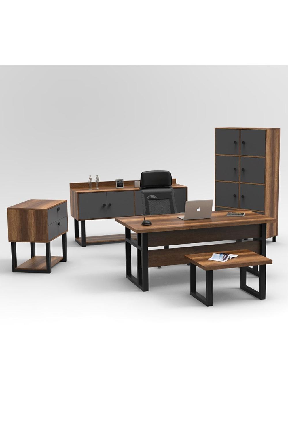 Meva ABCDF Bureau Bureau Table Ensemble Baroque-Anthracite MEV11-BA