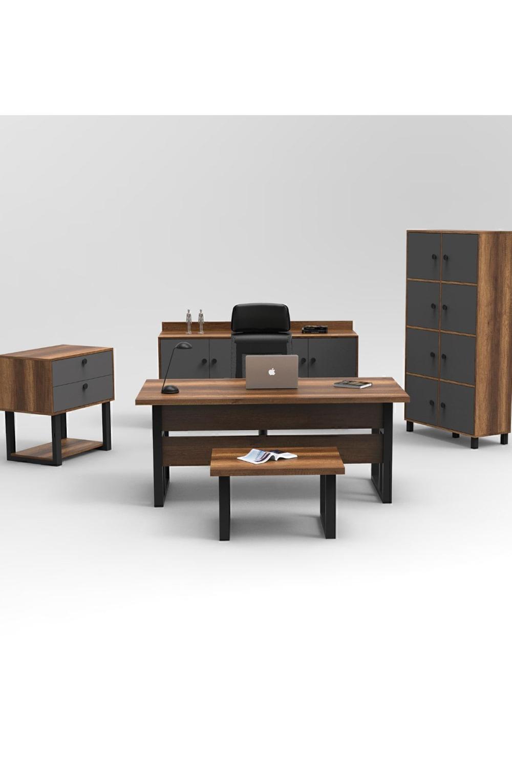 Meva ABCDF Bureau Bureau Table Ensemble Baroque-Anthracite MEV11-BA