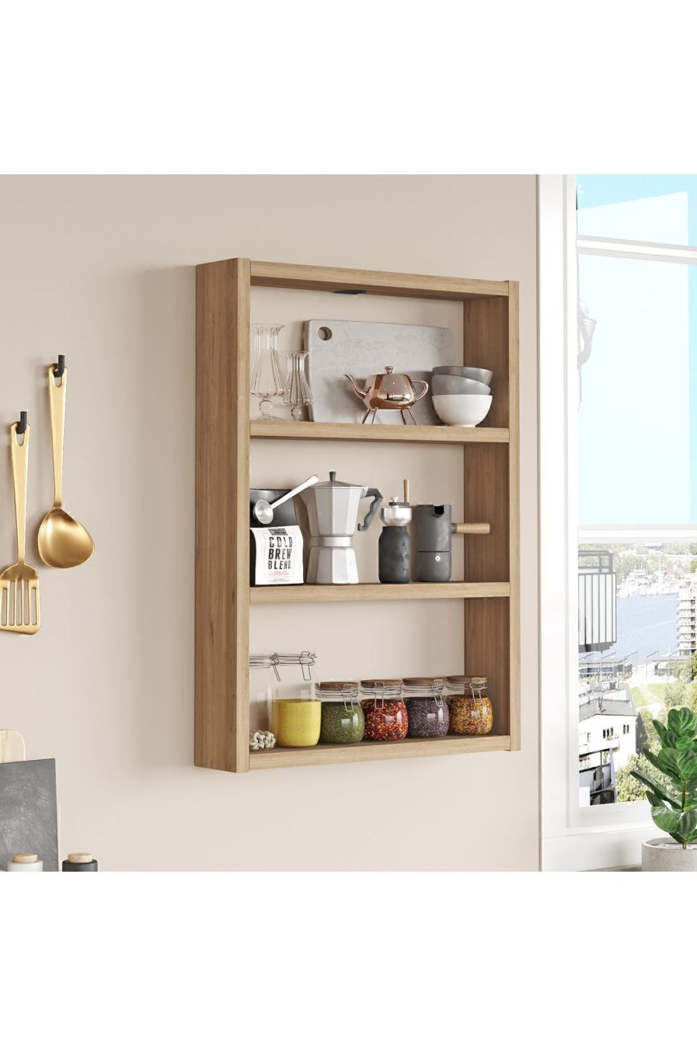 Monya 3 Pieces Étagère murale Cuisine Salle de bain Étagère Panier MON1-S