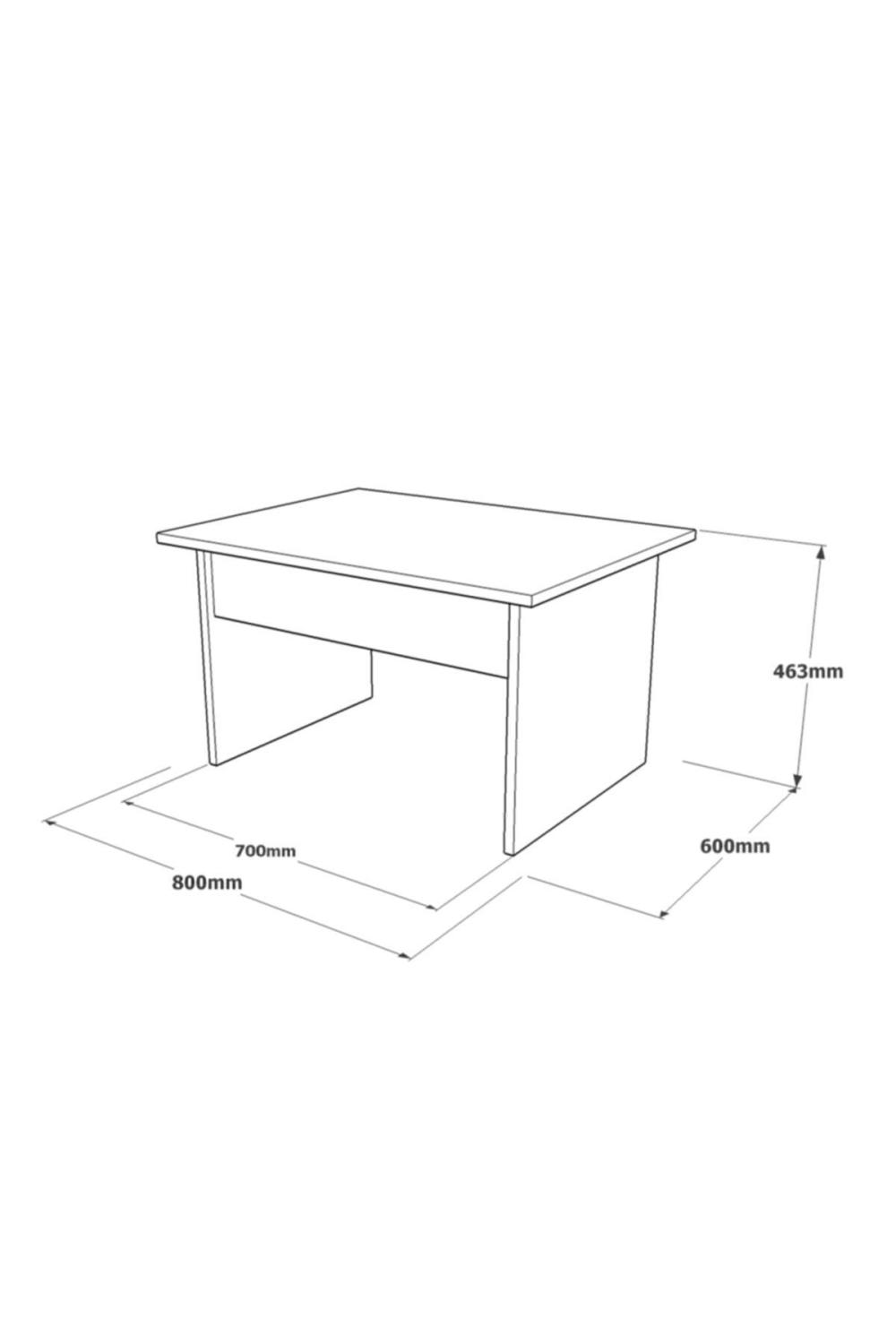 Table d’Appoint de Bureau Navaris 80×60 cm – Café, Béton & Anthracite NAV2-CGA