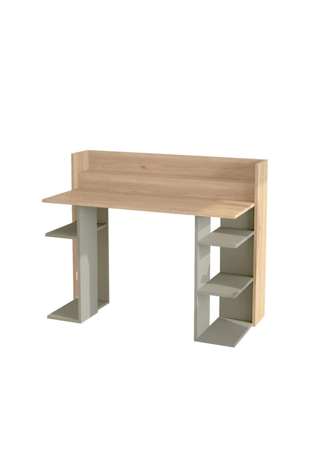 Pantego 124cm Bureau Bilgisayar Table À étagères Panier-Ihlamur Yeşili PAN1-SY