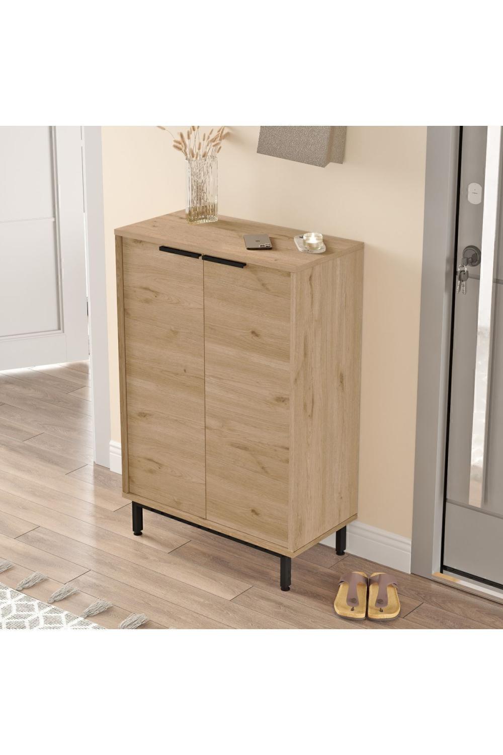 Summy Meuble à chaussures Métal Sur pieds 5 À étagères Panier SUM1-S