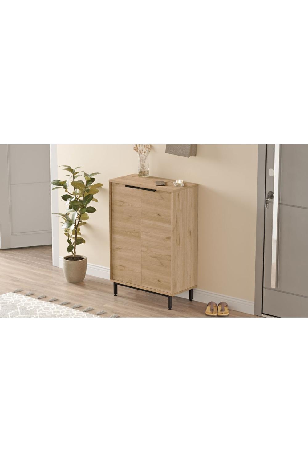 Summy Meuble à chaussures Métal Sur pieds 5 À étagères Panier SUM1-S