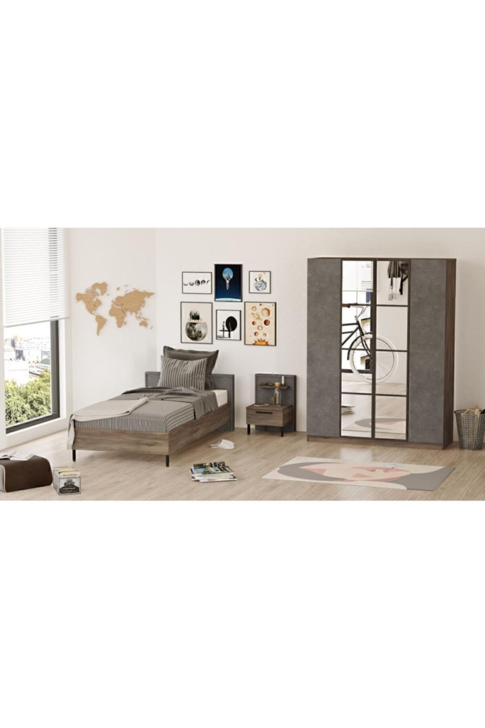 Teeny Chambre ado Seti Marron-Béton TEE14-CG