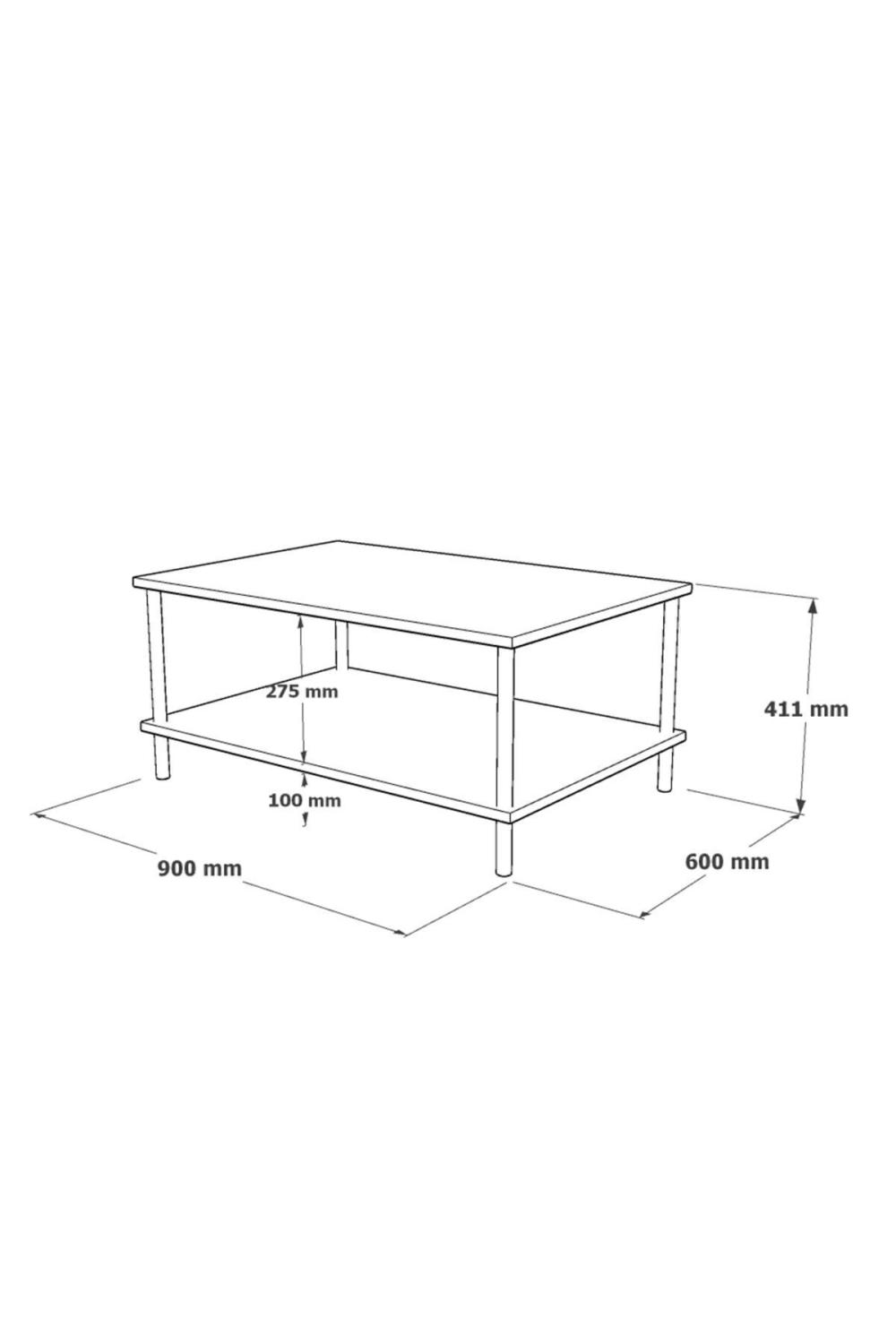 Versa Métal Table basse Atlantik Pin VER4-A