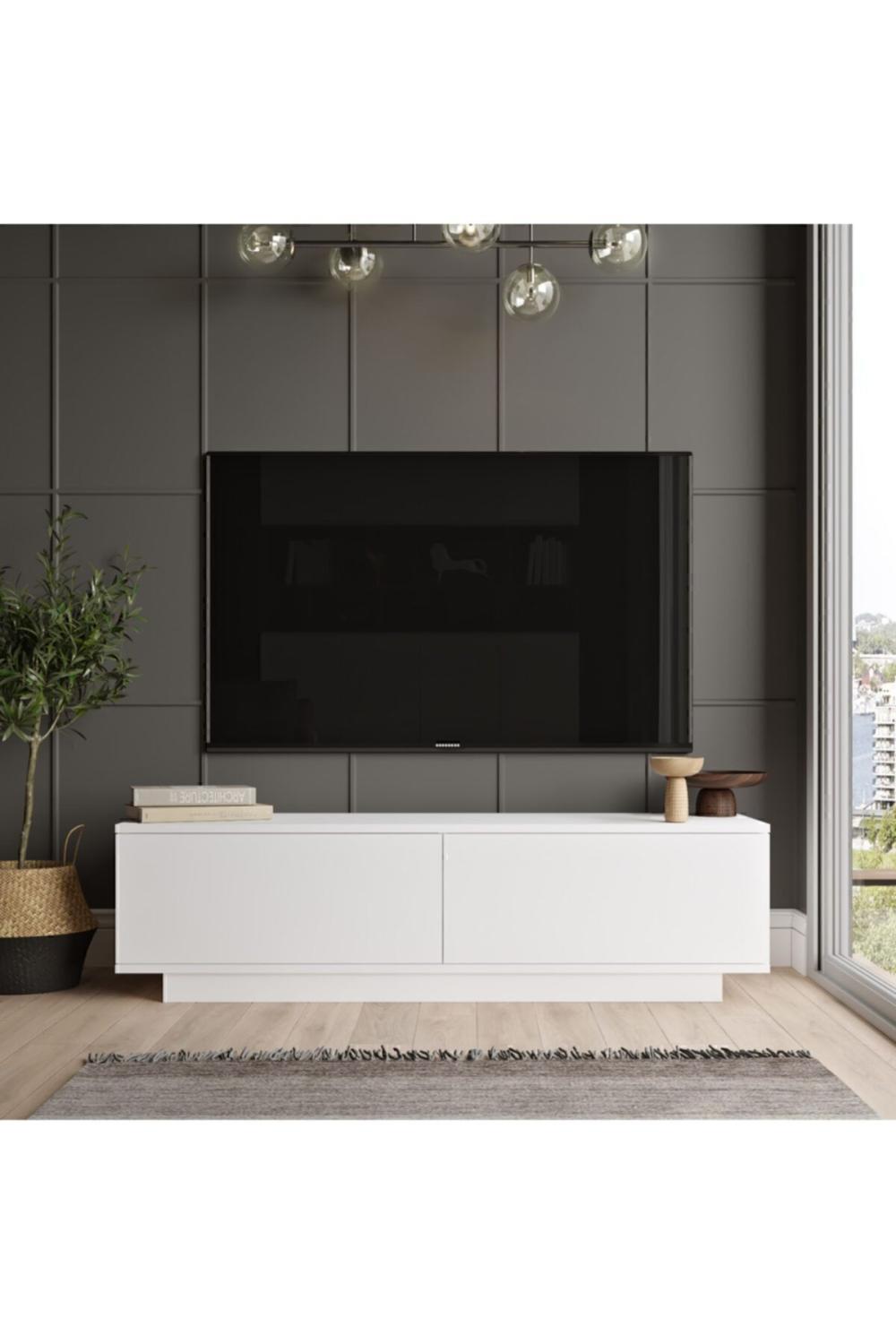 Meuble TV Vilinda 140 cm – Blanc VIL1-W