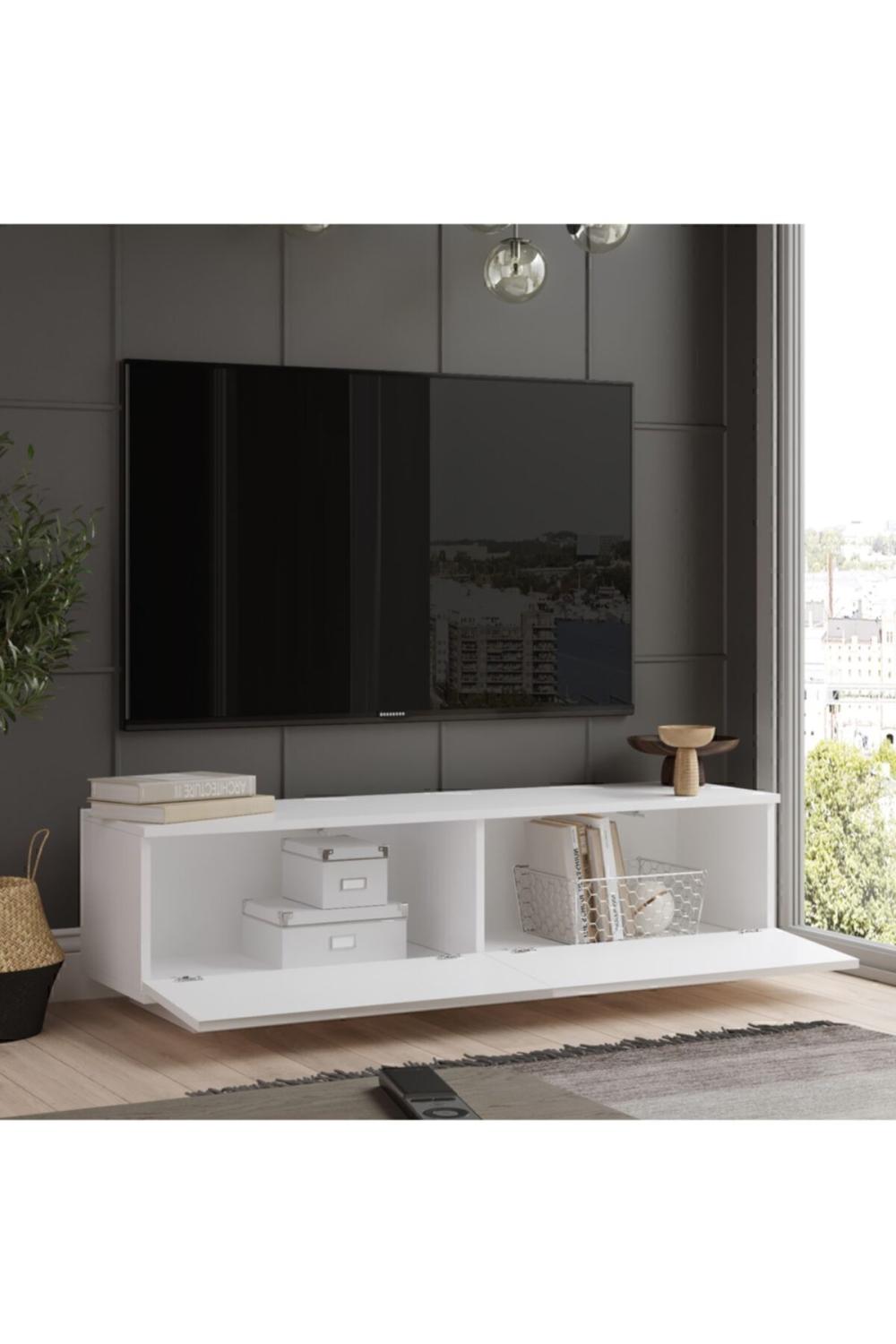 Meuble TV Vilinda 140 cm – Blanc VIL1-W