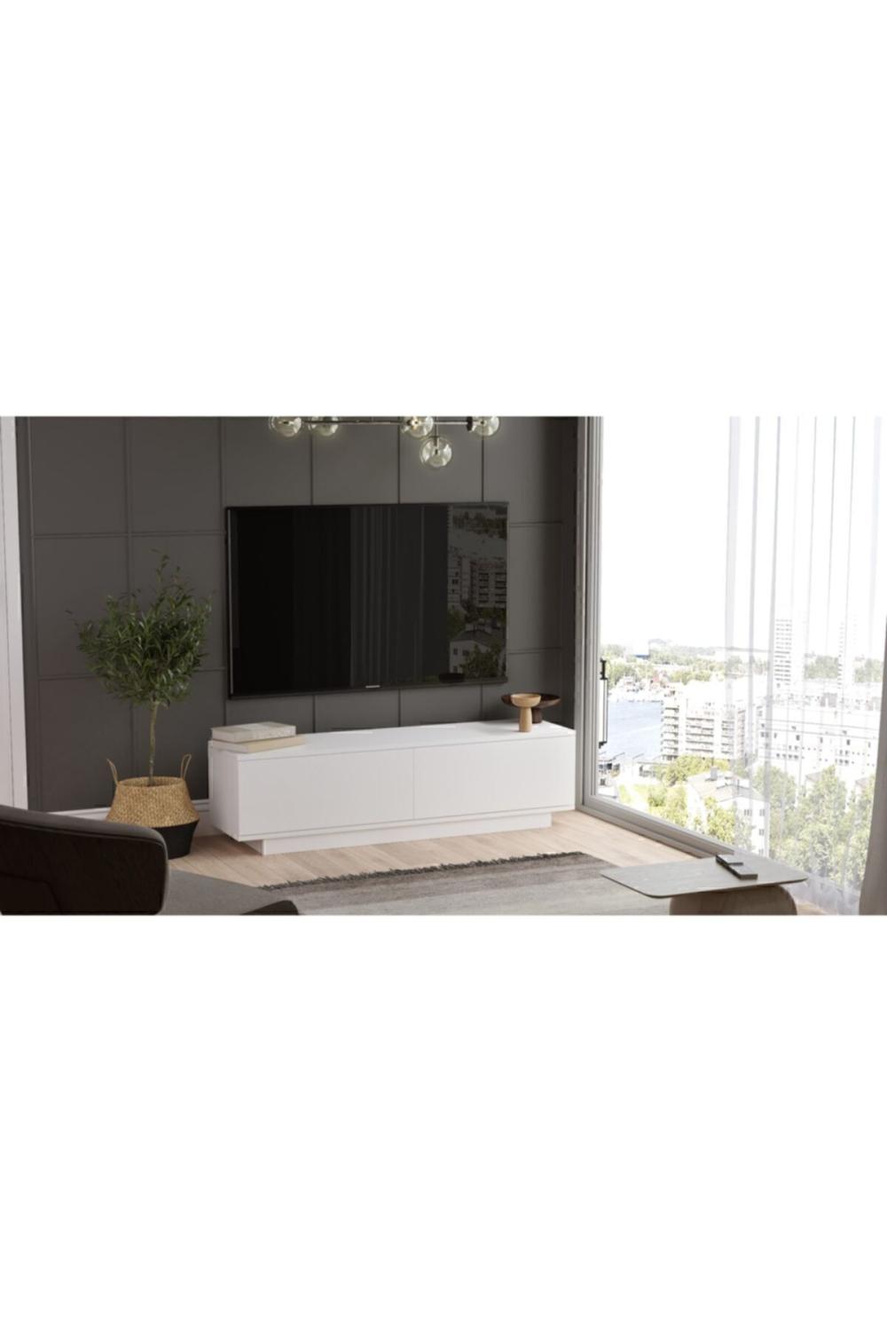 Meuble TV Vilinda 140 cm – Blanc VIL1-W