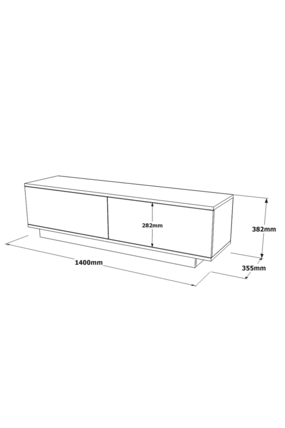 Meuble TV Vilinda 140 cm – Blanc VIL1-W