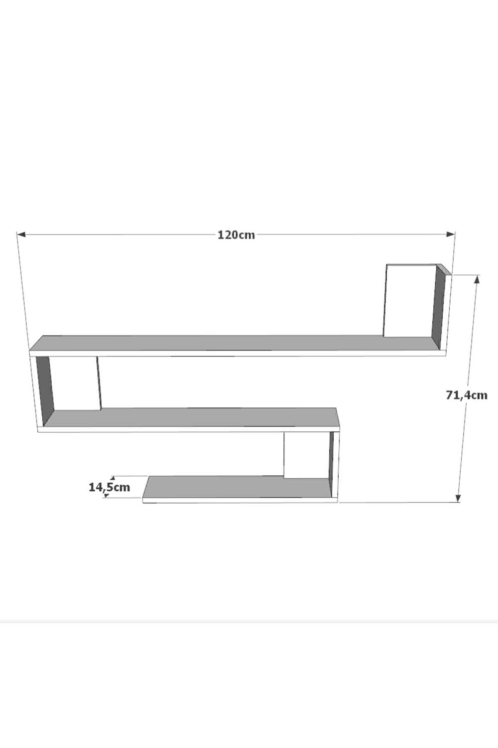 Wall R10 Modern Étagère murale Bibliothèque Atlantik Pin WAL10-A