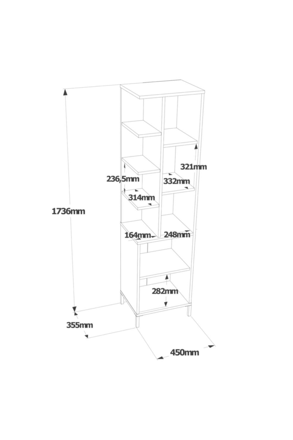 Armoire Polyvalente Wilma / Meuble de Salle de Bain – Blanc WIL1-W